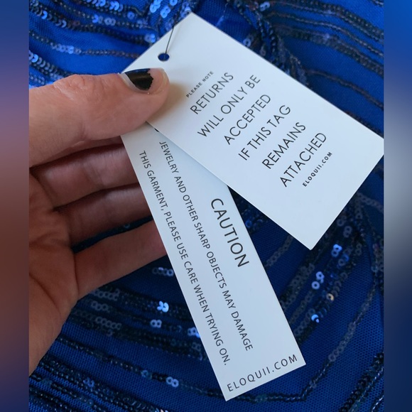 NWT Eloquii Blue Sequin Pants - Picture 4 of 9